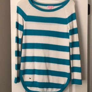 XS Blue and white Lilly Pulitzer sweater tunic